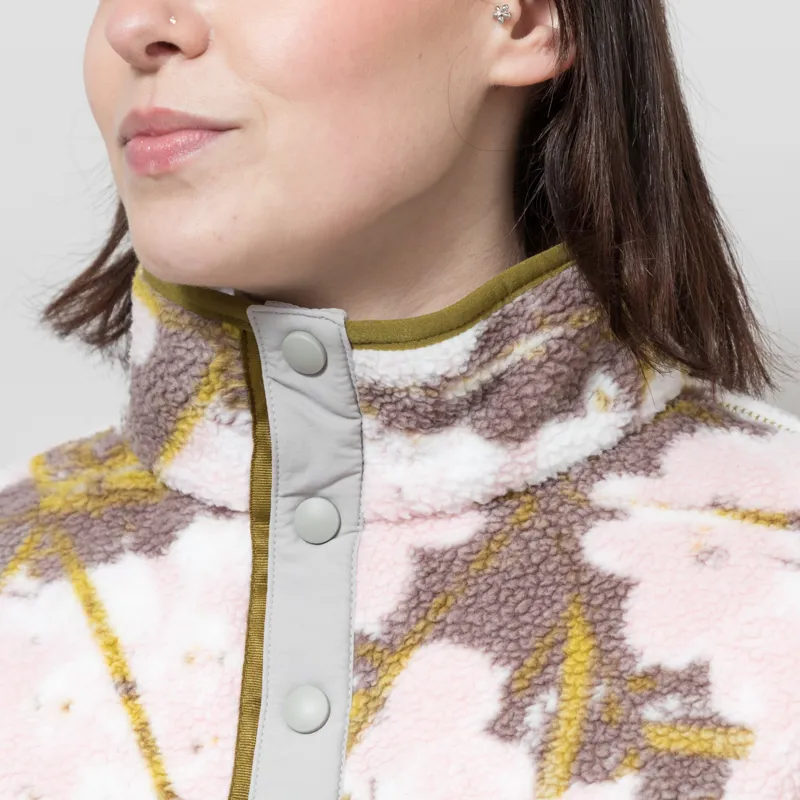 Columbia Womens Helvetia II Printed Half Snap Fleece Pink Agate Florascope-3