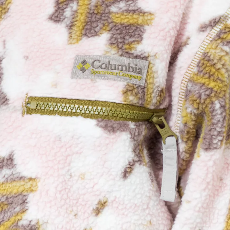 Columbia Womens Helvetia II Printed Half Snap Fleece Pink Agate Florascope-5