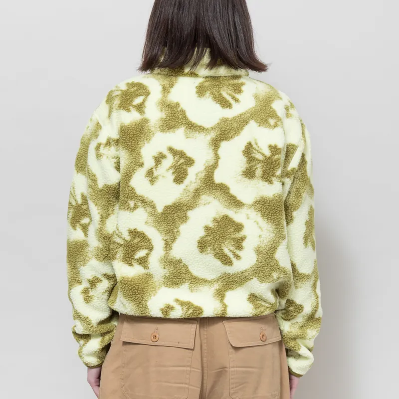 Columbia Womens Helvetia II Printed Half Snap Fleece Citron Haze Sprayflower-2