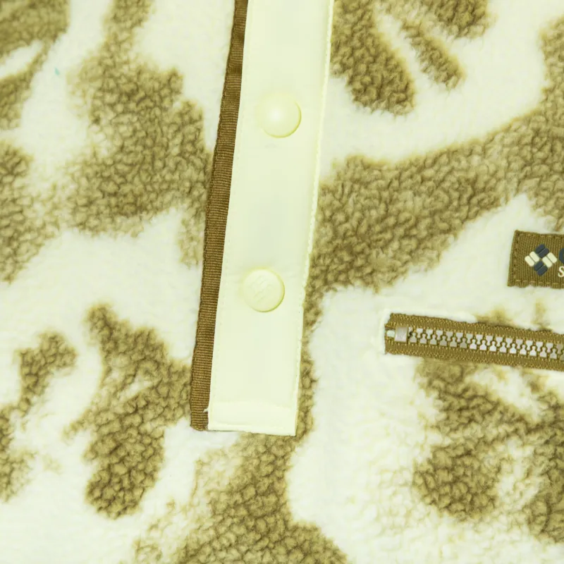 Columbia Womens Helvetia II Printed Half Snap Fleece Citron Haze Sprayflower-4