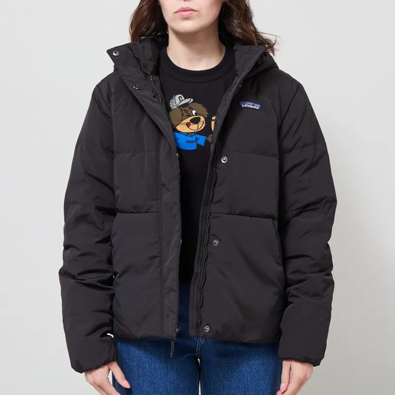 Patagonia Womens Sisar Down Hoodie Jacket Black-1