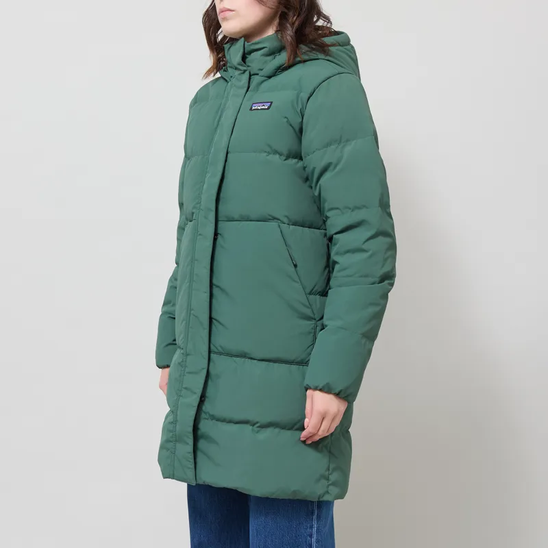 Patagonia Womens Sisar Down Parka Canopy Green-1