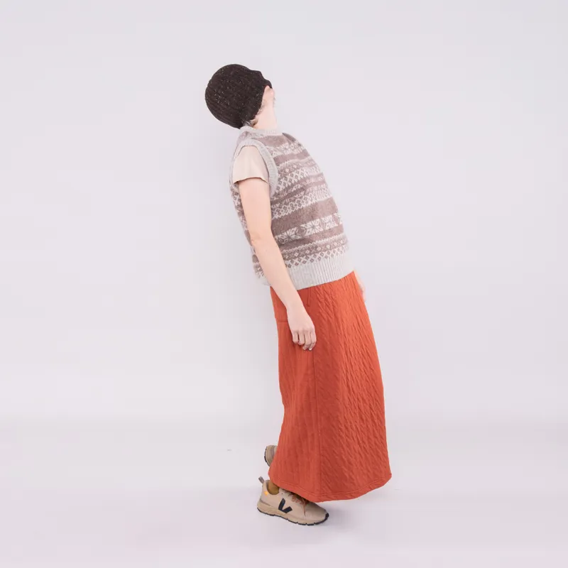 Snow Peak Womens Natural Warm Stretch Skirt Orange-3