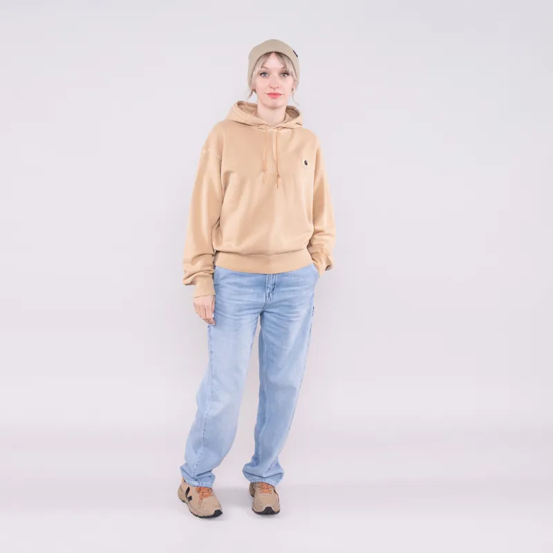 Carhartt WIP Womens Hooded Nelson Sweat Dusty H Brown-1