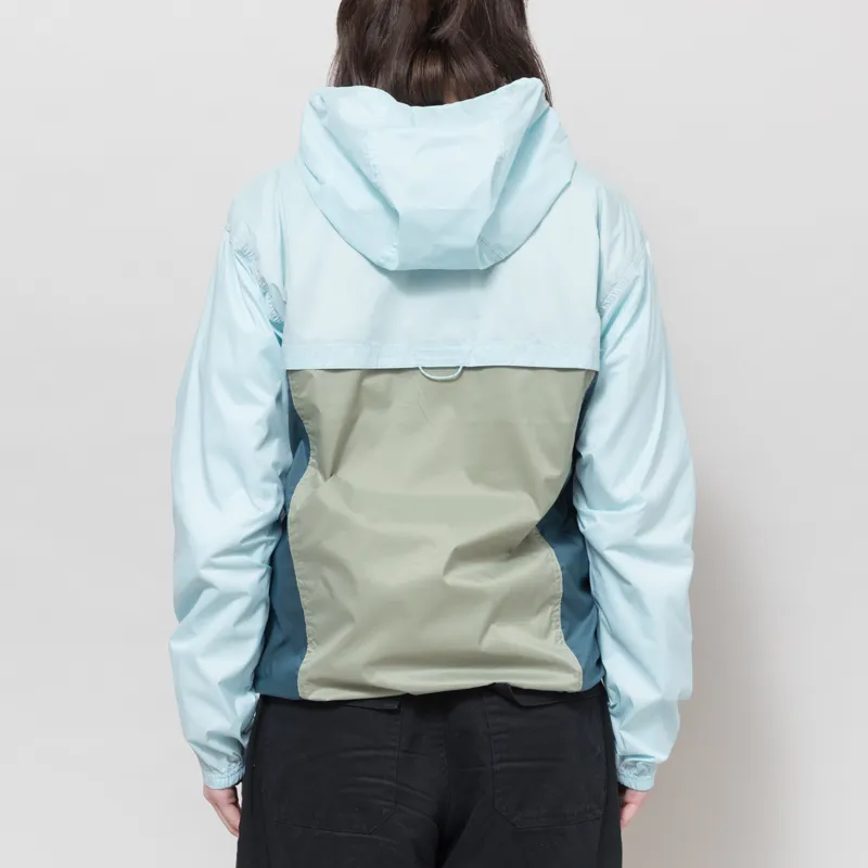 Columbia Womens Crested Canyon Hooded Windbreaker Safari Everblue Marine Light-2