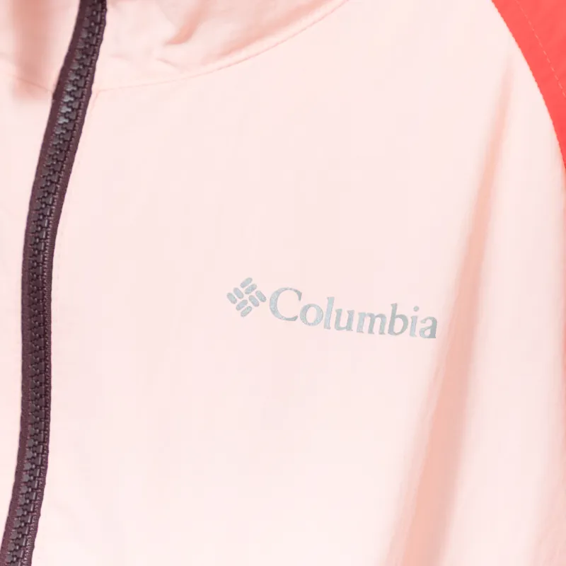 Columbia Womens Spire Valley Hooded Windbreaker Moonvista Pink Sand Poppy Red-5