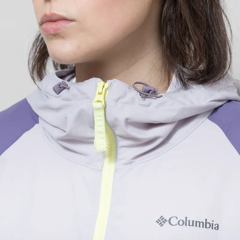 Columbia Womens Spire Valley Hooded Windbreaker Citron Haze Lavender Storm-3