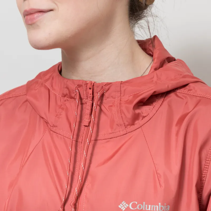 Columbia Womens Flash Forward II Hooded Windbreaker Washed Red Pink Sand-4