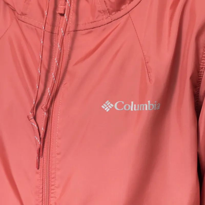 Columbia Womens Flash Forward II Hooded Windbreaker Washed Red Pink Sand-5
