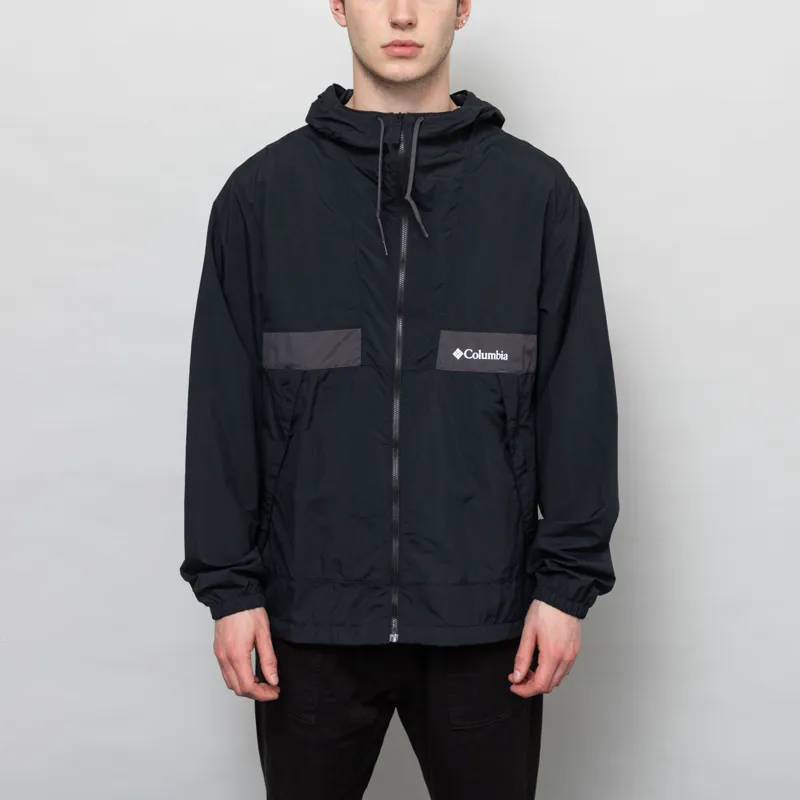 Columbia Spire Valley Hooded Windbreaker Black Shark
