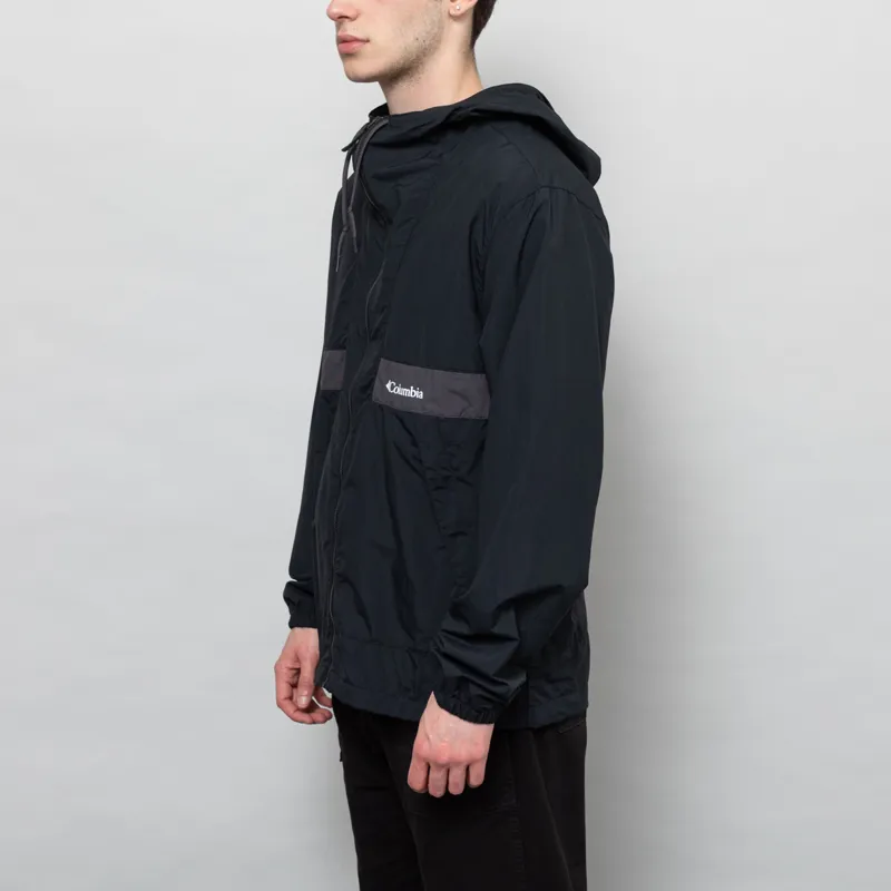 Columbia Spire Valley Hooded Windbreaker Black Shark-1