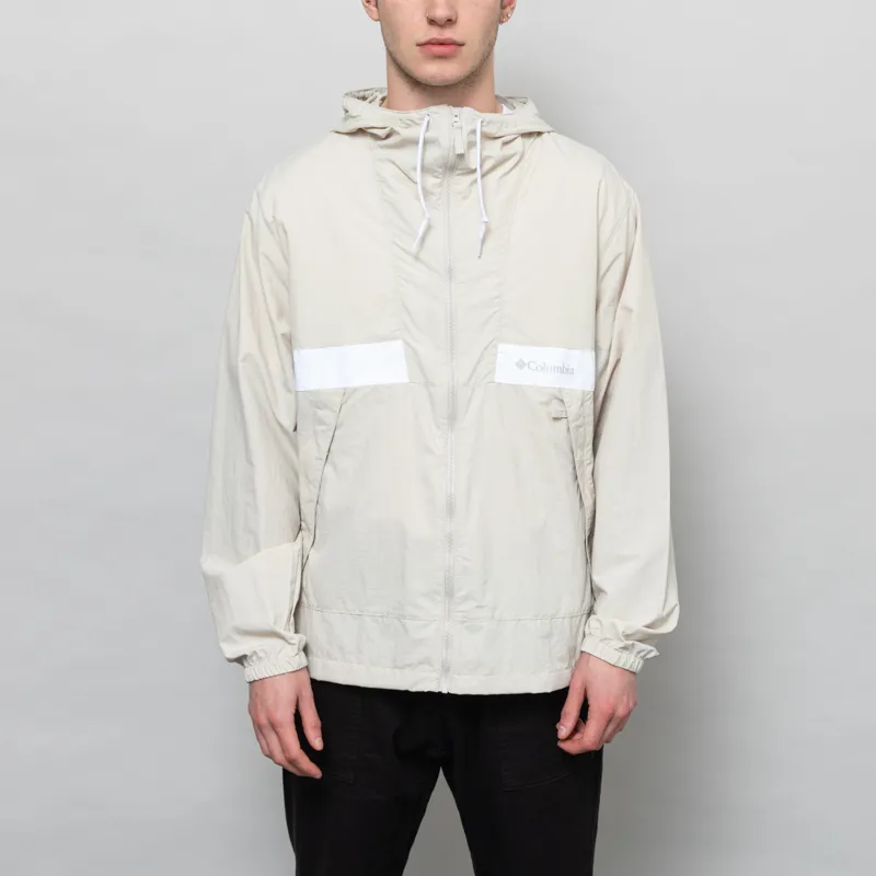 Columbia Spire Valley Hooded Windbreaker Dark Stone White