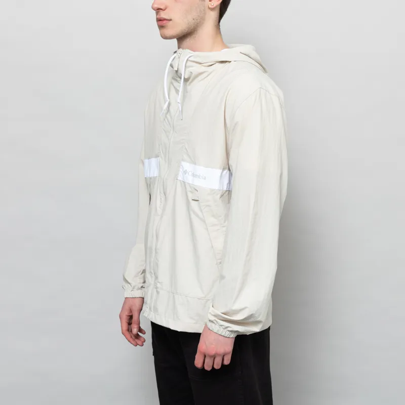 Columbia Spire Valley Hooded Windbreaker Dark Stone White-1