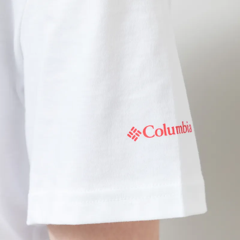 Columbia Womens Rolling Bend Graphic Cropped T Shirt White Gem Focused-4