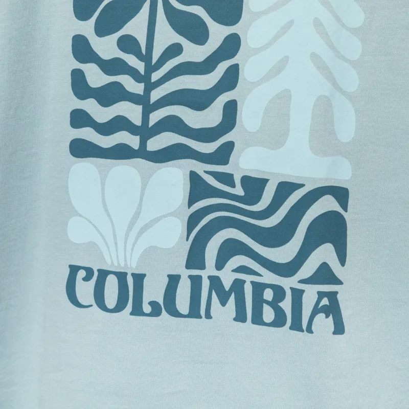 Columbia Womens Rolling Bend Graphic Oversized T Shirt Crushed Blue Floral Groove-4