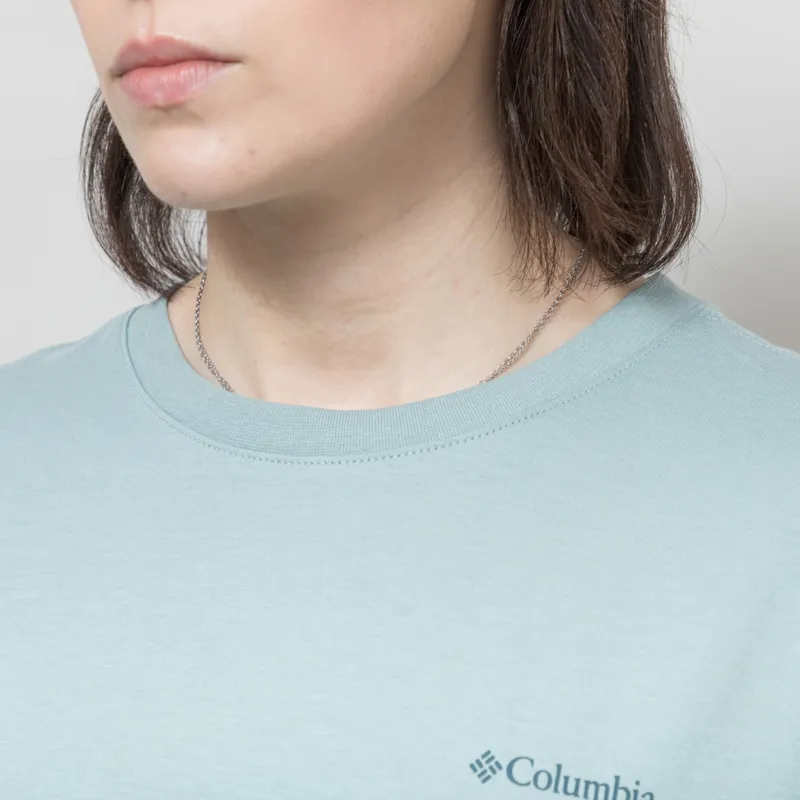 Columbia Womens Rolling Bend Graphic Oversized T Shirt Crushed Blue Floral Groove-3