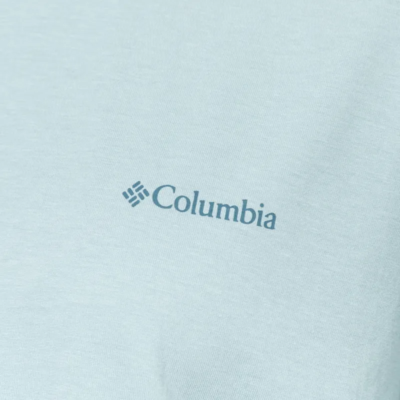 Columbia Womens Rolling Bend Graphic Oversized T Shirt Crushed Blue Floral Groove-5