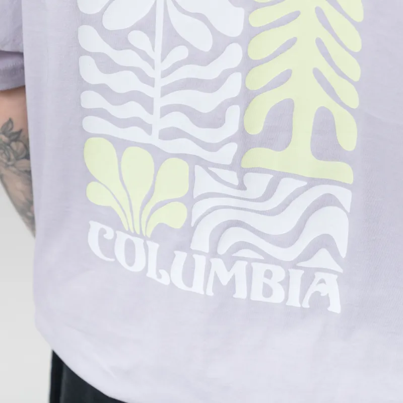 Columbia Womens Rolling Bend Graphic Oversized T Shirt Lavender Pearl Floral Groove-4