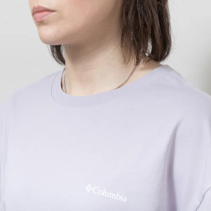 Columbia Womens Rolling Bend Graphic Oversized T Shirt Lavender Pearl Floral Groove-3