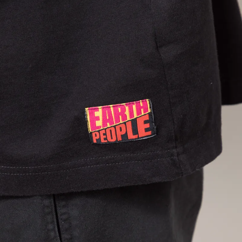 Earth People Straight Edge T Shirt Black-4