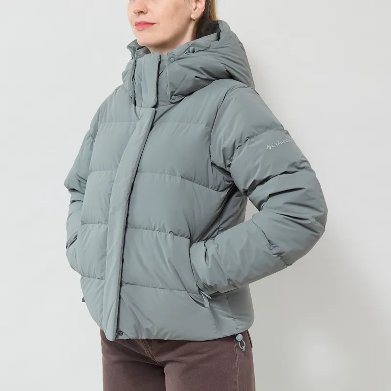 Columbia Womens Amaze Puff Hooded Down Jacket Sedona Sage-1