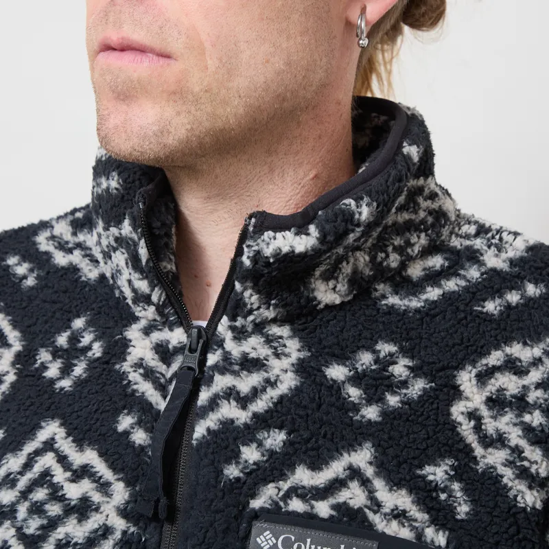 Columbia Rugged Ridge Sherpa Half Zip Fleece Black Checked Out-3