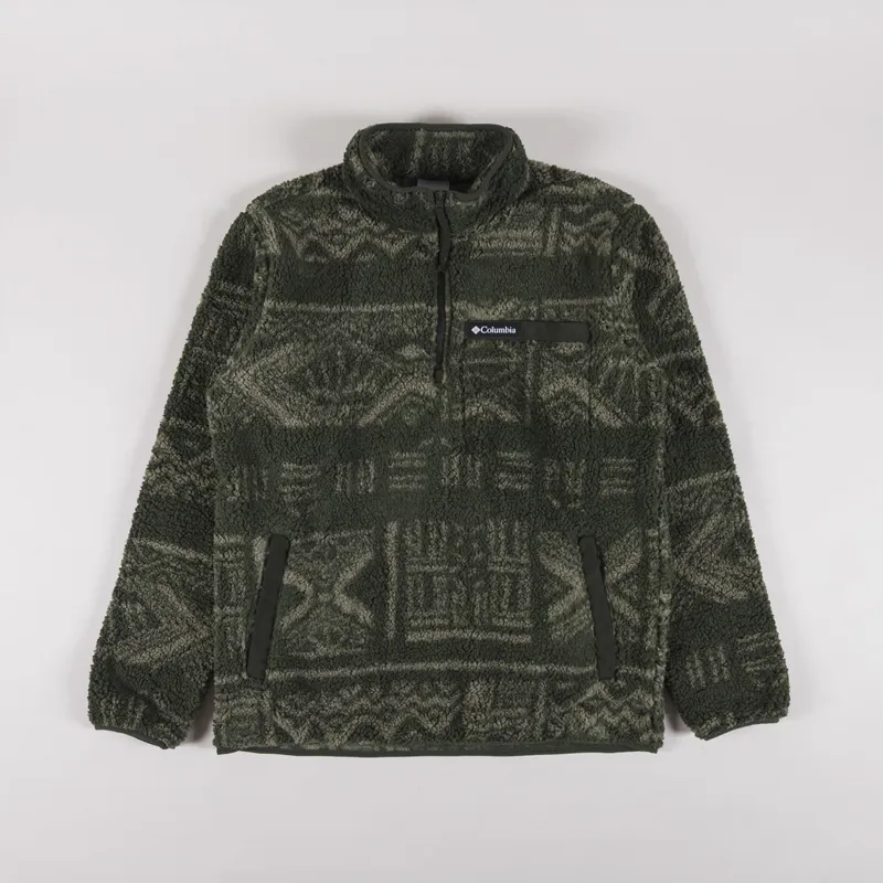 Columbia Rugged Ridge Sherpa Half Zip Fleece Greenscape Deschutes Days