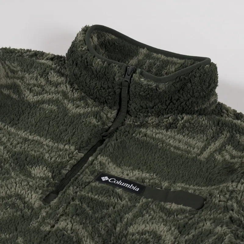 Columbia Rugged Ridge Sherpa Half Zip Fleece Greenscape Deschutes Days-4