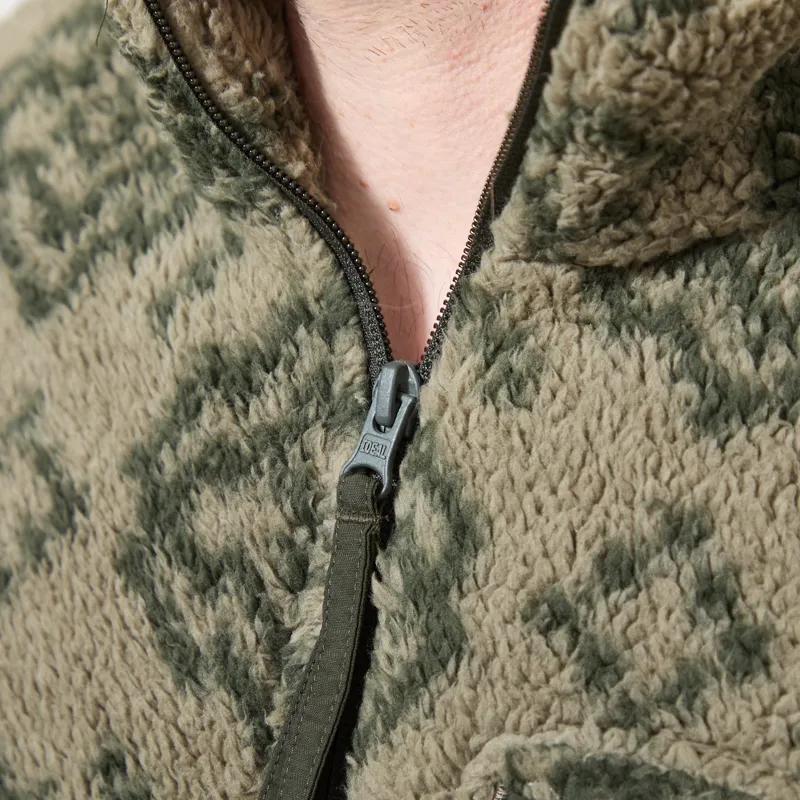 Columbia Rugged Ridge Sherpa Half Zip Fleece Stone Green Greenscape-4