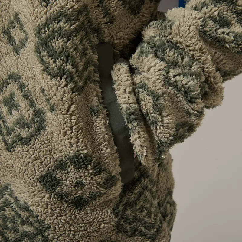 Columbia Rugged Ridge Sherpa Half Zip Fleece Stone Green Greenscape-6