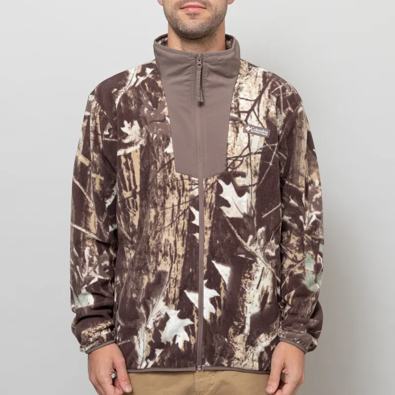 Columbia Sequoia Grove Printed Full Zip Fleece Iron Timberwolf