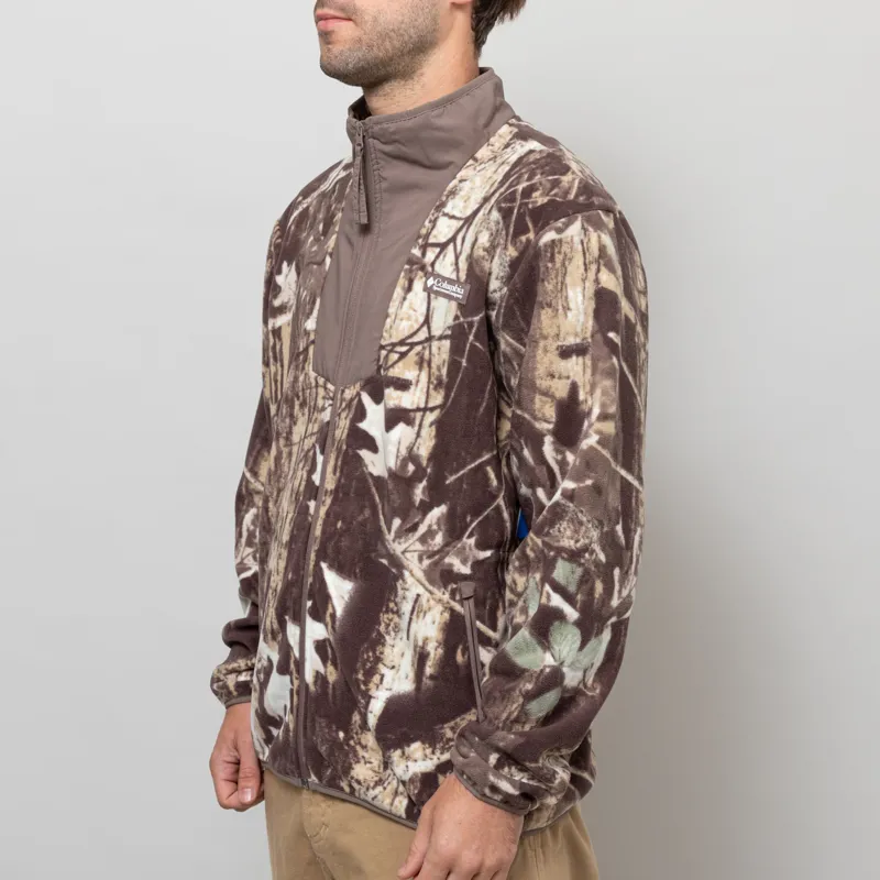 Columbia Sequoia Grove Printed Full Zip Fleece Iron Timberwolf-1