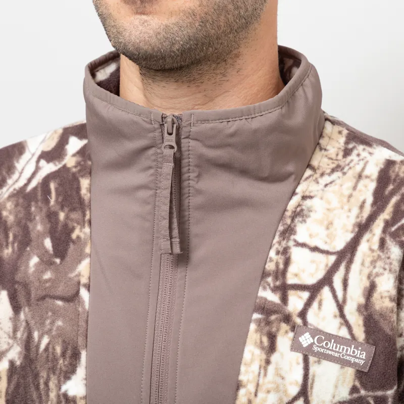 Columbia Sequoia Grove Printed Full Zip Fleece Iron Timberwolf-5