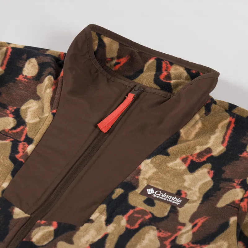 Columbia Sequoia Grove Printed Full Zip Fleece Tobacco Treebark-4