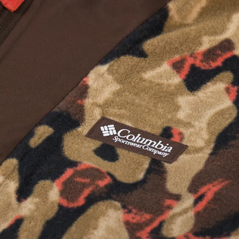 Columbia Sequoia Grove Printed Full Zip Fleece Tobacco Treebark-5