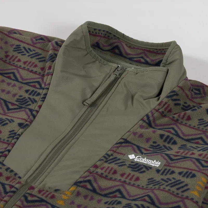 Columbia Sequoia Grove Printed Full Zip Fleece Stone Green Horizons-4