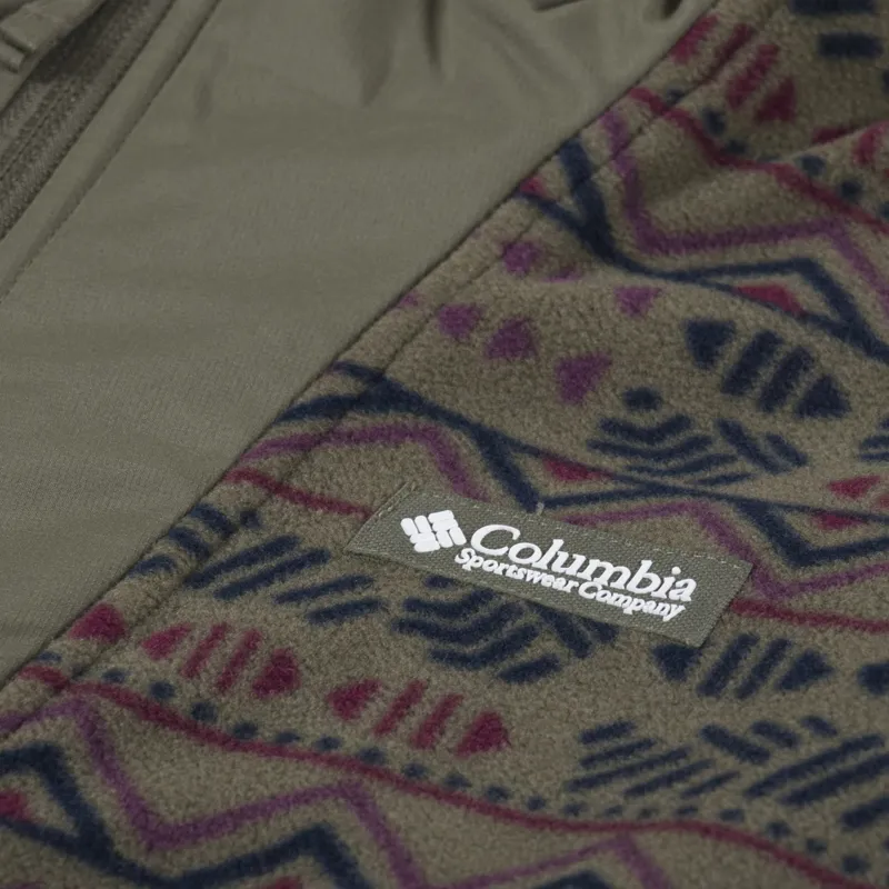 Columbia Sequoia Grove Printed Full Zip Fleece Stone Green Horizons-5