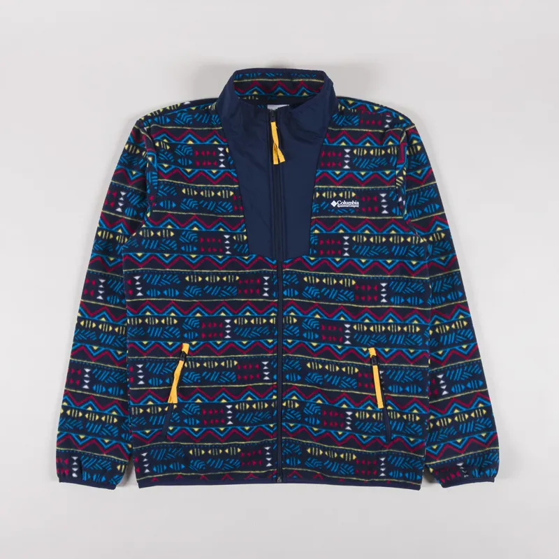 Columbia Sequoia Grove Printed Full Zip Fleece Collegiate Navy
