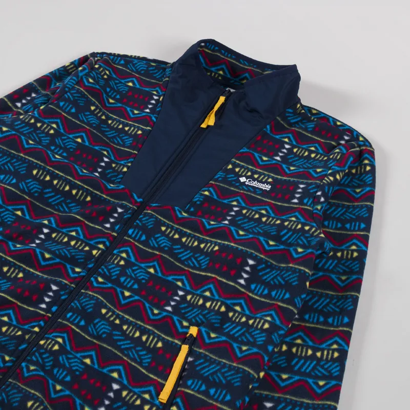 Columbia Sequoia Grove Printed Full Zip Fleece Collegiate Navy-2