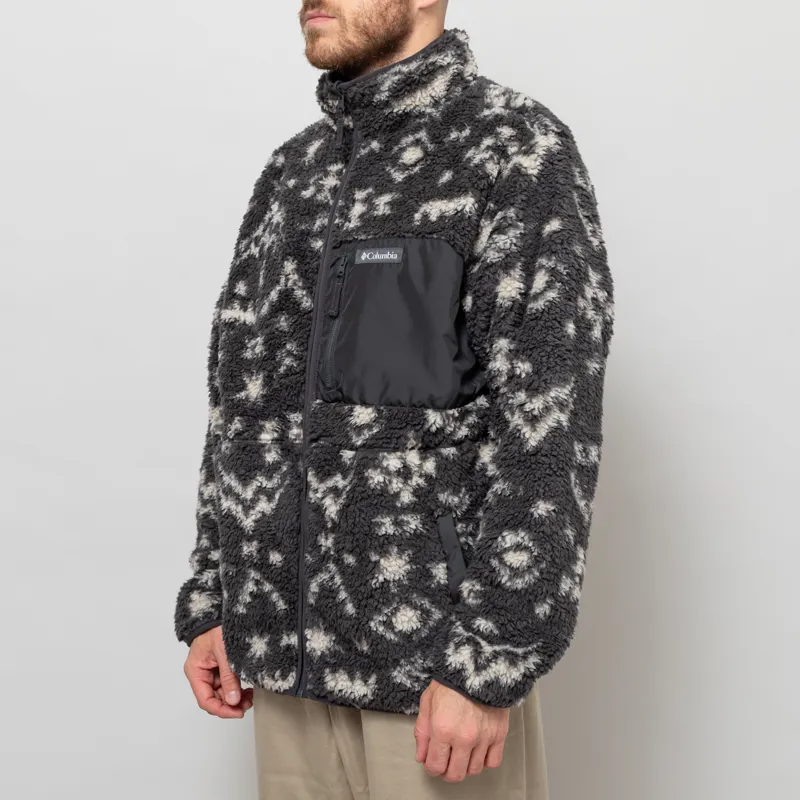 Columbia Winter Pass Reversible Sherpa Fleece Jacket Shark Peaked Tonal-3