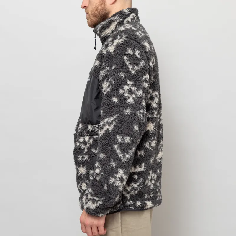 Columbia Winter Pass Reversible Sherpa Fleece Jacket Shark Peaked Tonal-4