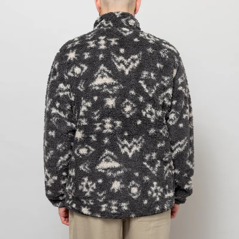 Columbia Winter Pass Reversible Sherpa Fleece Jacket Shark Peaked Tonal-6