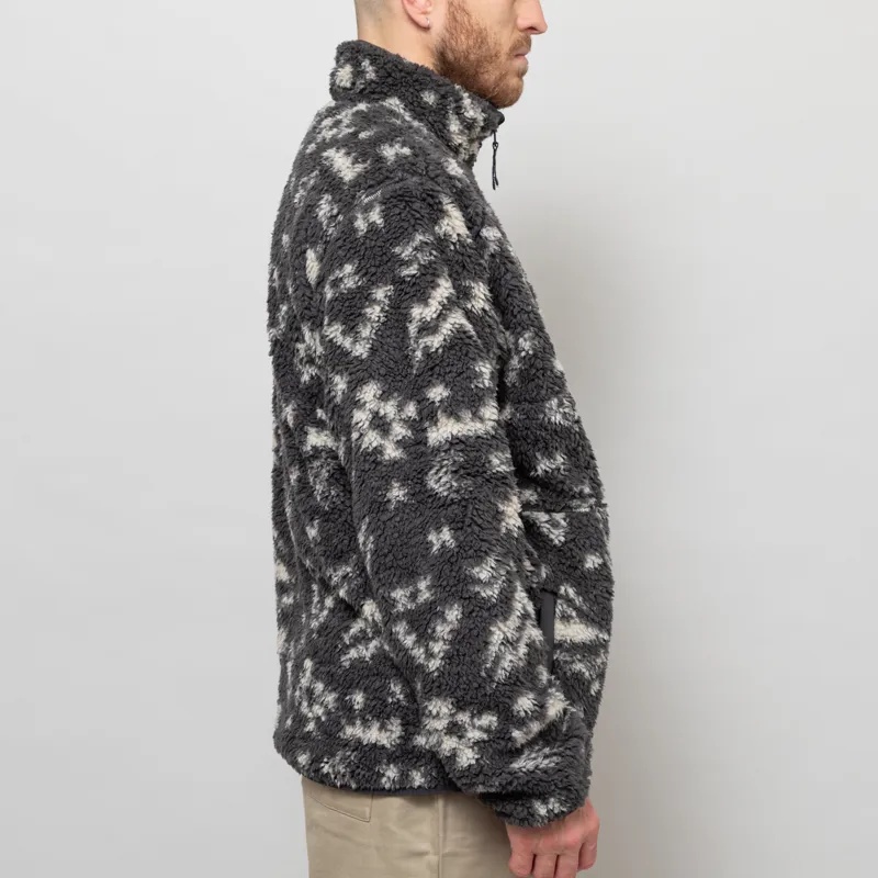 Columbia Winter Pass Reversible Sherpa Fleece Jacket Shark Peaked Tonal-5