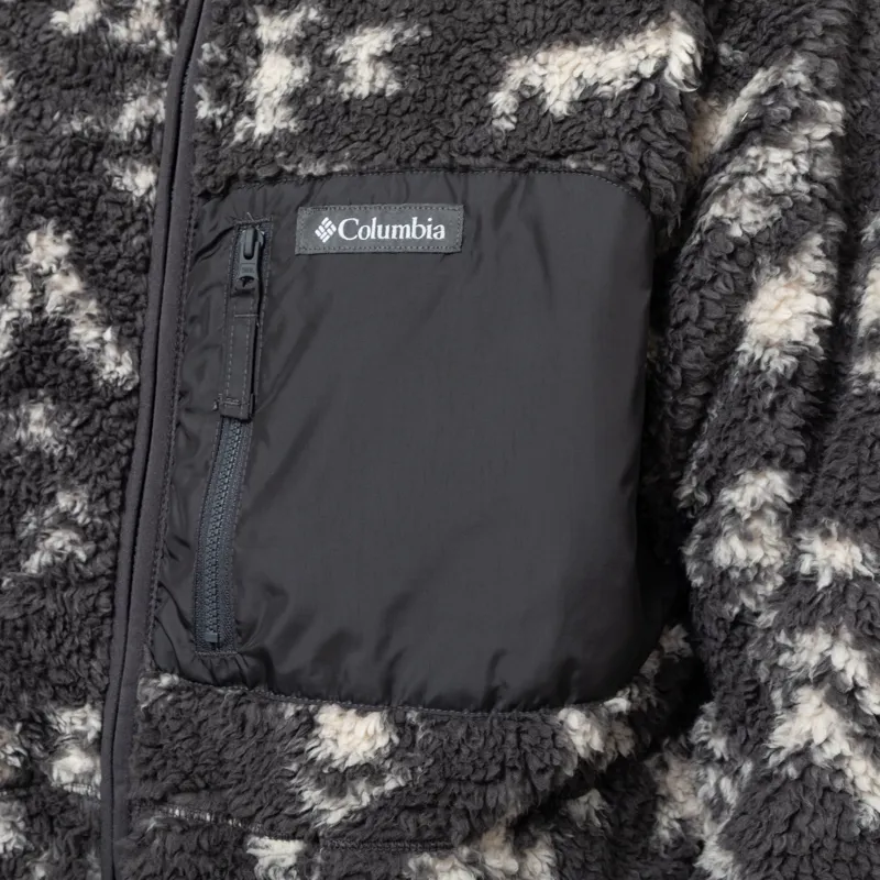Columbia Winter Pass Reversible Sherpa Fleece Jacket Shark Peaked Tonal-10