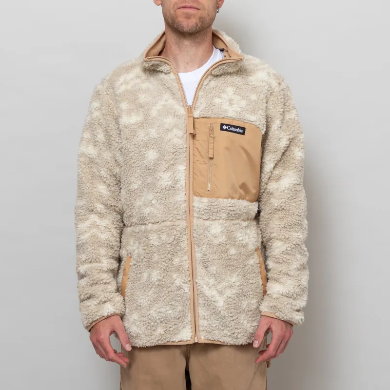 Columbia Winter Pass Reversible Sherpa Fleece Jacket Canoe Dark Stone