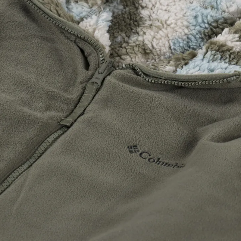 Columbia Winter Pass Reversible Sherpa Fleece Jacket Stone Green Tracks-8