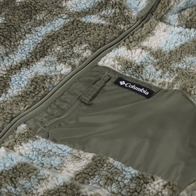 Columbia Winter Pass Reversible Sherpa Fleece Jacket Stone Green Tracks-7