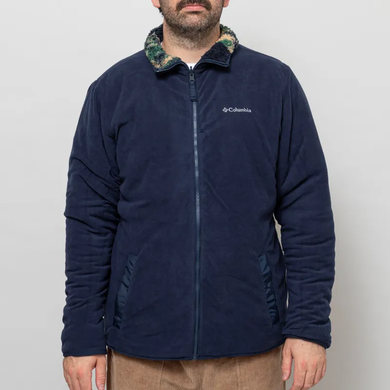 Columbia Winter Pass Reversible Sherpa Fleece Jacket Collegiate Navy-9