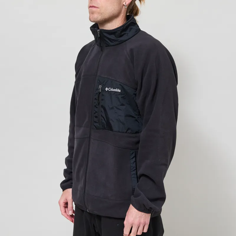 Columbia Fast Trek Overlay Full Zip Fleece Black-1