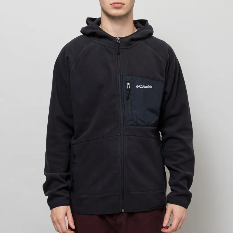 Columbia Fast Trek Overlay Hooded Fleece Jacket Black
